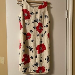 Donna Morgan Red Black Midi Dress